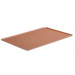 Bakplåt aluminium, 60×40cm - 4 sidor 45 °, silikon, perforerad