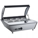 Värmedisplay 8x GN 1/6 lyftbar lucka, +30°/+90°C