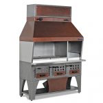 Kolgrill 1600mm med ventilationskåpa