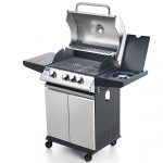 Gasolgrill 3 brännare, kokyta på sida 550x410mm