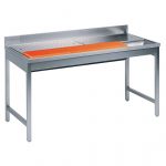 Köttberedningsbord med skärbräda och avfallshål 2000x700mm