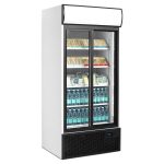 Drickakyl dubbel, Självstängande skjutglasdörrar, belyst huv