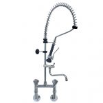 Förspolningsdusch med vridbar pip, Väggmonterad