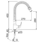 Förspolningsdusch med enhålsblandare och kortgrepp - 1/2 - Bild 2