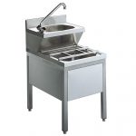 Tvättställ med utslagsho, 500x600mm