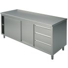 Arbetsbänk med draglådor till höger, 700mm djup - Bild 4