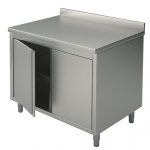 Arbetsbänk med gångjärnsdörrar, bakkant 700 mm djup