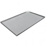 Bakplåt aluminium, 60×40mm - 4 sidor 90 °, perforerad