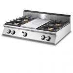 Gasspis solid top + 4 brännare 120x73cm