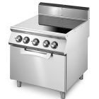 Glaskeramikspis 4x 2,5kW zoner, Elektrisk ugn GN 2/1, 80x73cm