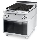 Lavastensgrill gas 15kW, 2 gjutjärn zon, stativ, 80x73cm