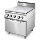 Spis solid top, 4x 2,5 kW zoner, elektrisk ugn GN 2/1, 80x73cm