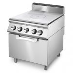 Spis solid top, 4x 2,5 kW zoner, elektrisk ugn GN 2/1, 80x73cm