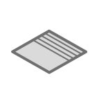 Stekhäll gas 12kW, ½ slät, ½ räfflad 80x73cm - Bild 2