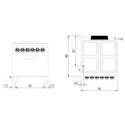 Spis solid top, 4x 2,5 kW zoner, elektrisk ugn GN 2/1, 80x73cm - Bild 3