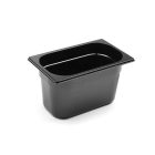 Kantin svart polykarbonat GN 1/4- Olika djup