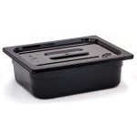 Kantinlock svart polykarbonat GN 1/2 - Hendi