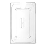 Lid for GN containers with sous vide stick recess Gastronorm containers polycarbonate transparent
