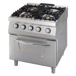 Premium Gas Spis - 4 brännare - dubbel enhet - med elektrisk ugn - 90 cm djup